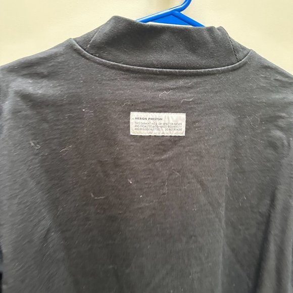 Heron Preston Mock Neck Brush Patterned Long Sleeve T-Shirt - Picture 7 of 10